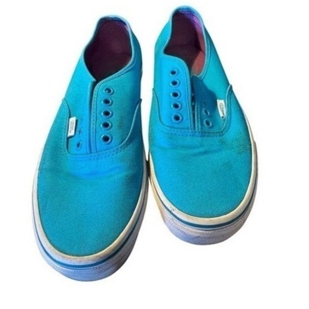 Vans Authentic Lo Pro turquoise canvas sneakers men's 8 women's 9.5